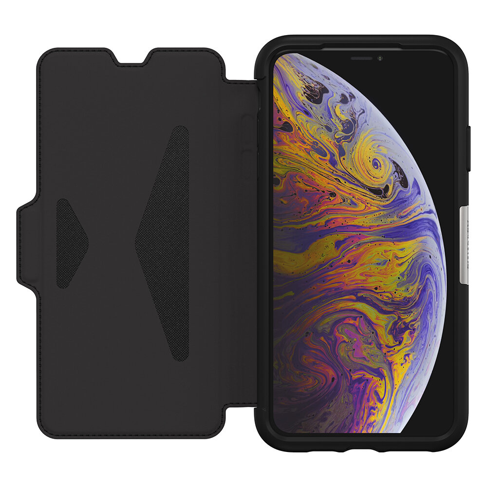 OtterBox iPhone Xs Max Strada Series, Shadow (Black/Pewter)