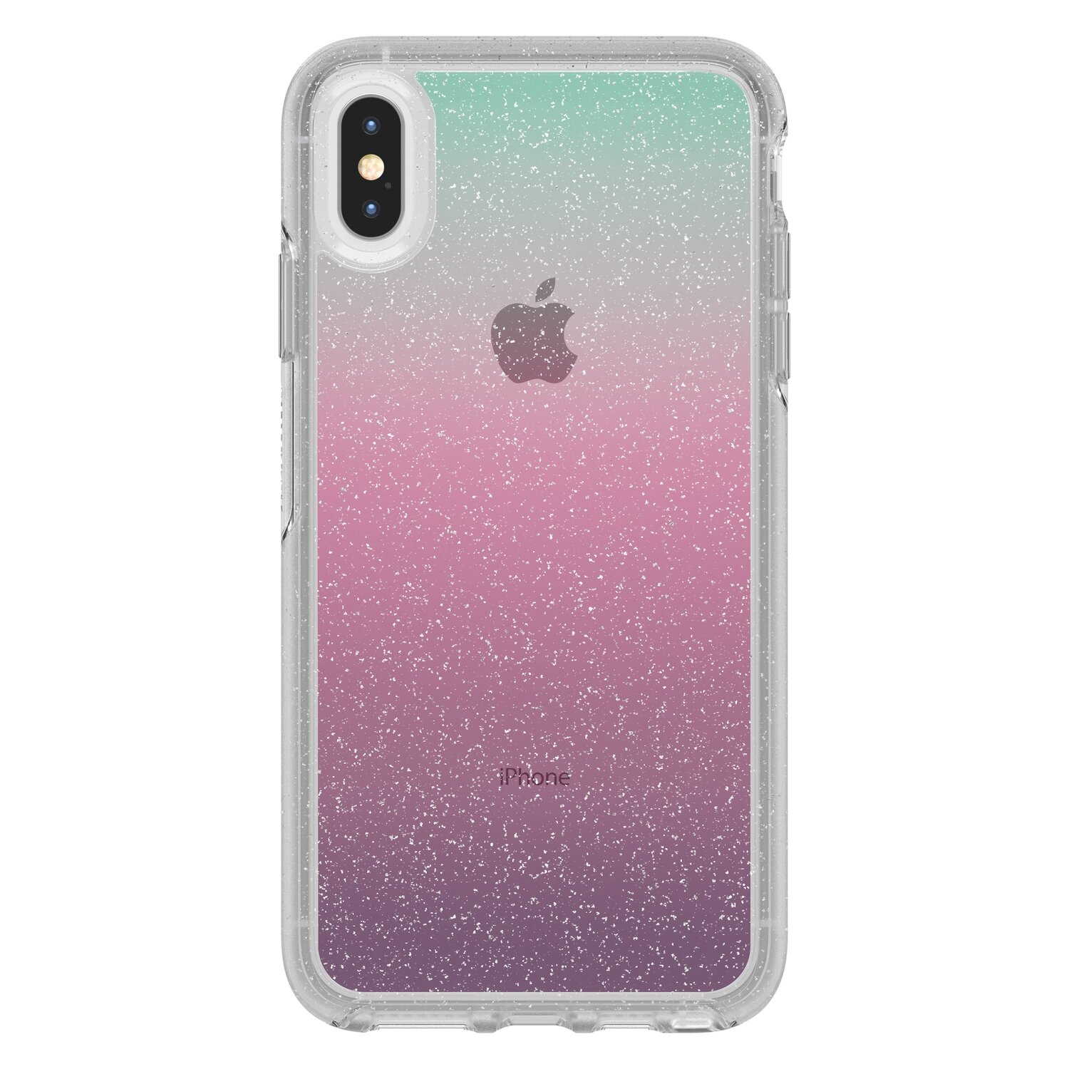 OtterBox iPhone Xs Max Symmetry Clear Series, Graphic Gradient Energy (Flake/Cle
