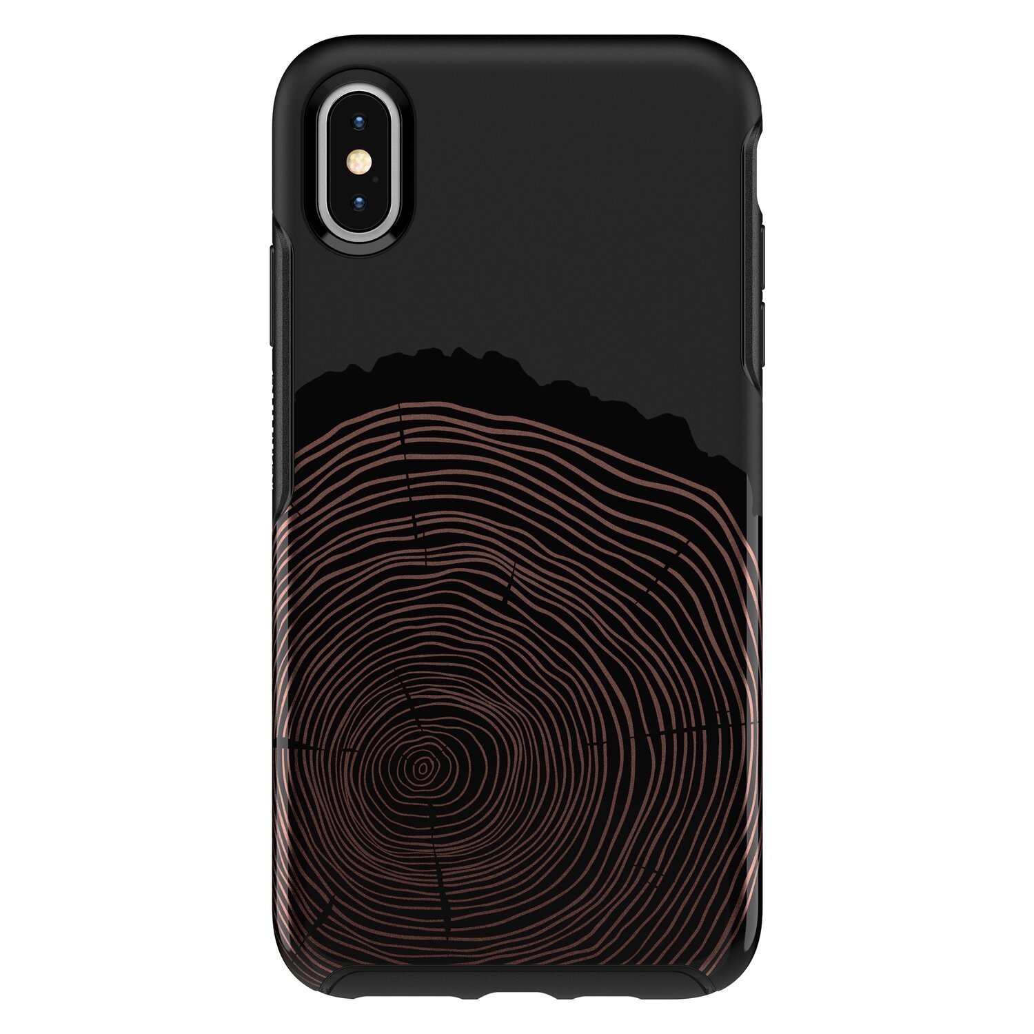 OtterBox iPhone Xs Max Symmetry Series IML, Wood You Rather (Black/Graphic)