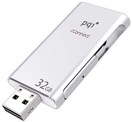 PQI iConnect Travelling Disk Lightning, 32GB (Silver)
