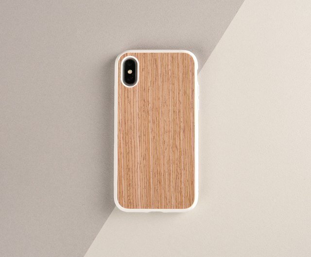 RhinoShield iPhone XR SolidSuit Wood, Light Walnut/Black