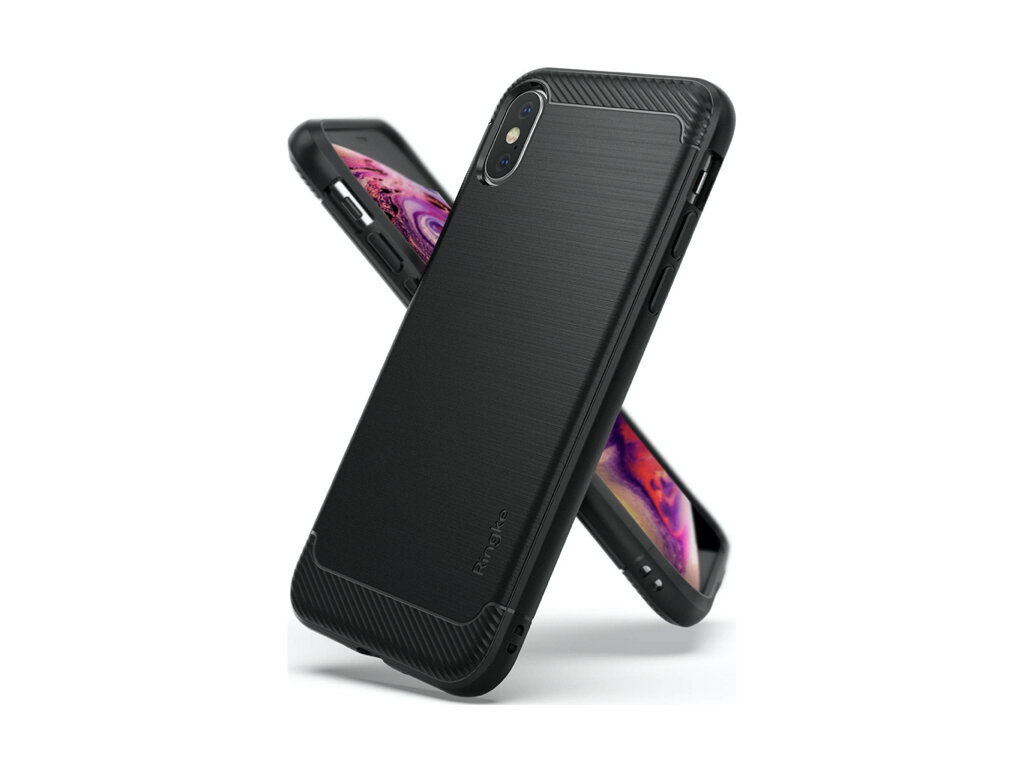 Ringke iPhone Xs Fusion Kit (Slot+Strap), Smoke Black