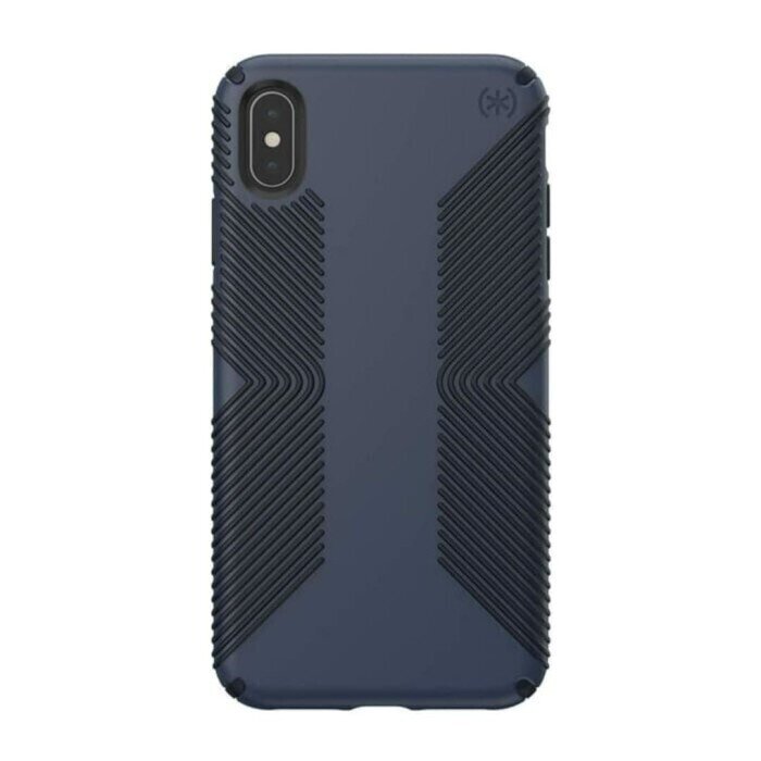 Speck iPhone Xs Max Presidio Grip, Eclipse Blue/Carbon Black