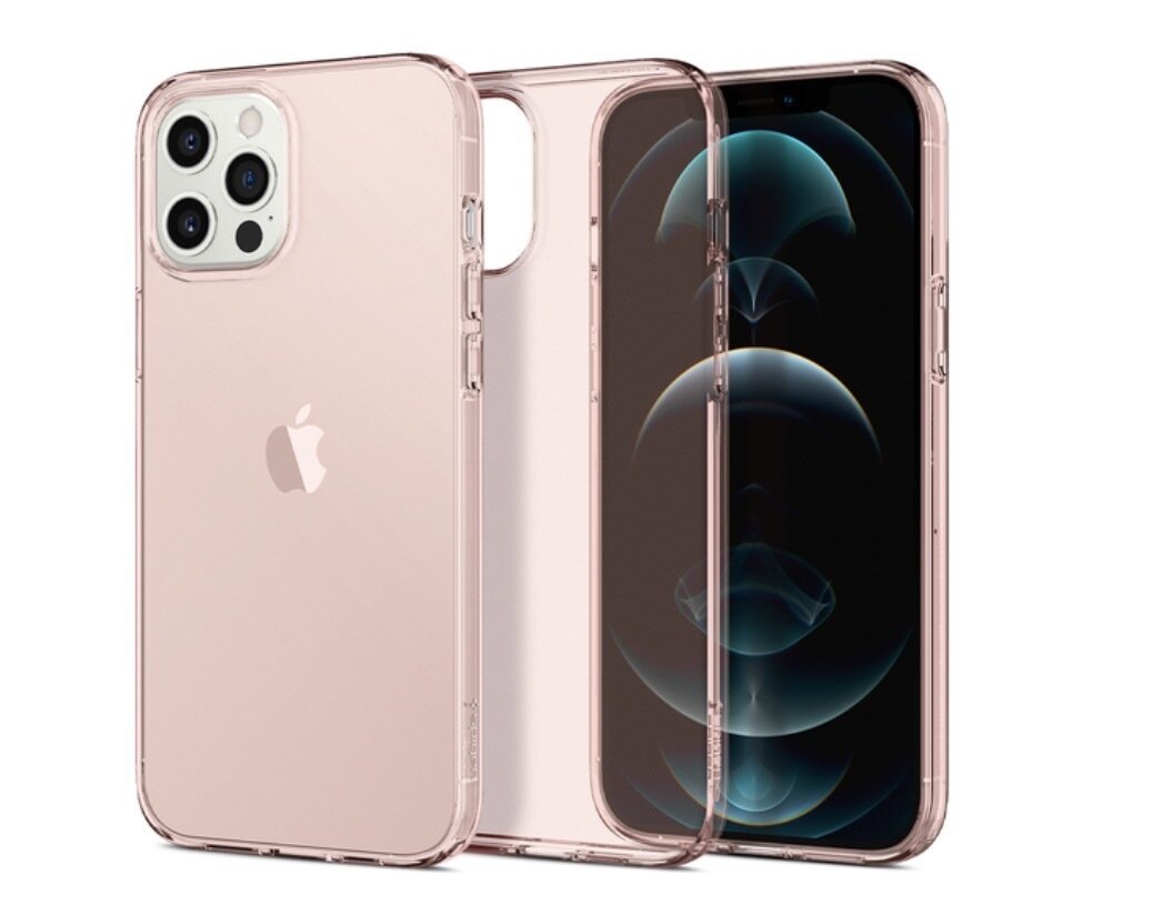 Spigen iPhone 12 / iPhone 12 Pro Crystal Flex Case, Rose Crystal