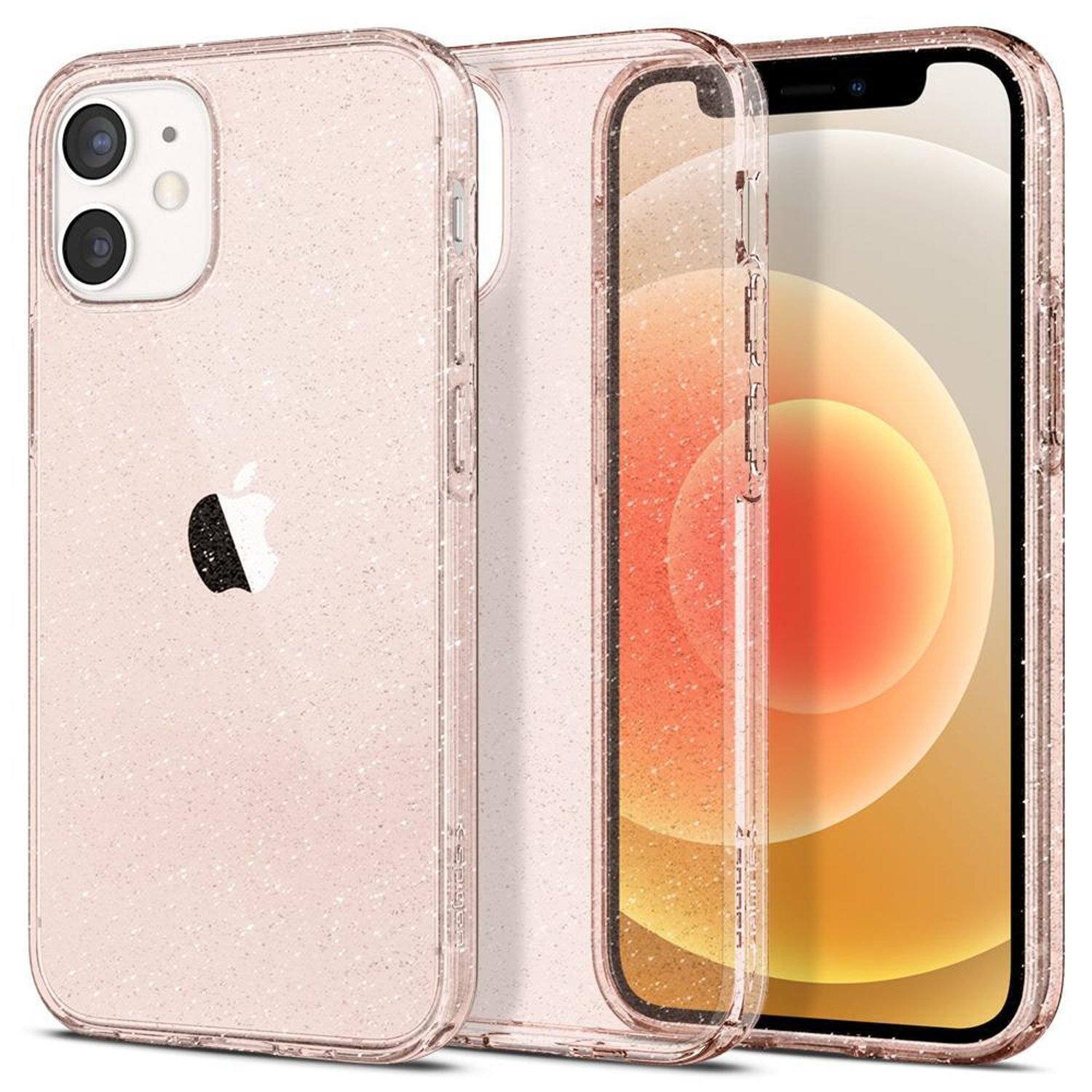 Spigen iPhone 12 mini Liquid Crystal Glitter, Rose Quartz
