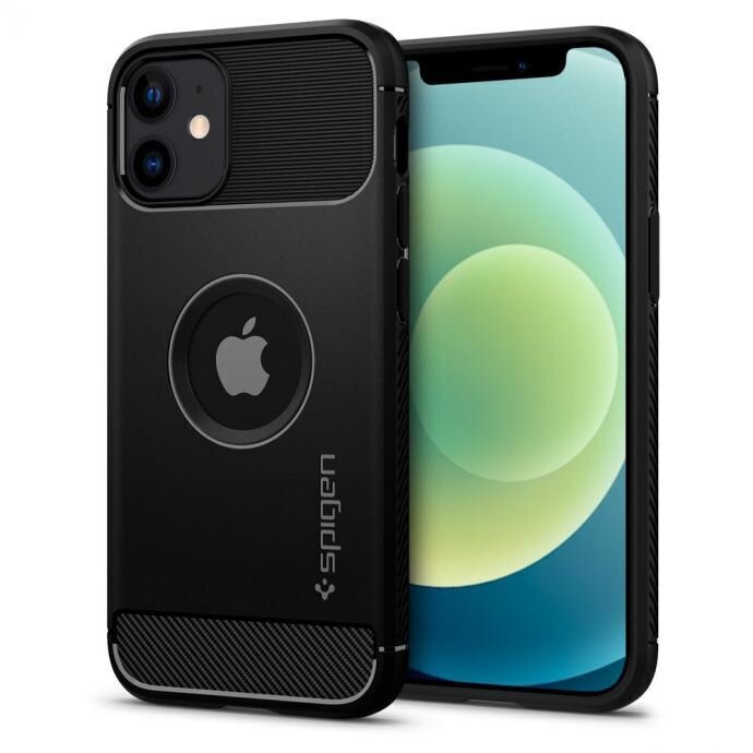 Spigen iPhone 12 mini Rugged Armor, Matte Black