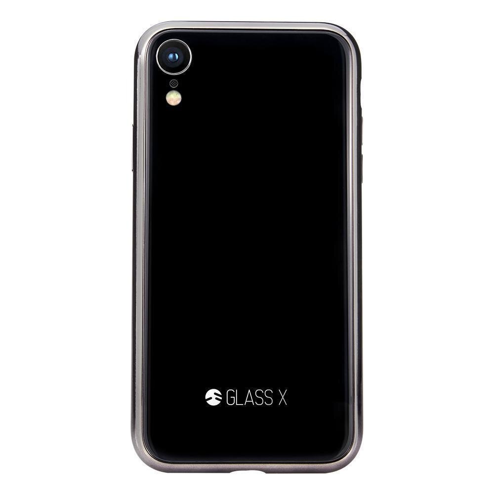 560147-SwitchEasy iPhone XR Glass X TPU+Glass Case, Black