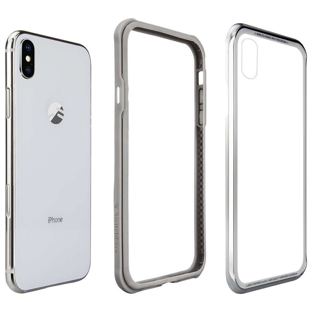 560741-SwitchEasy iPhone Xs Max iGlass Aluminum+Glas