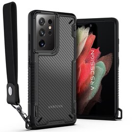 VRS Design Samsung Galaxy S21 Ultra 5G Crystal Mixx Pro, Black Carbon