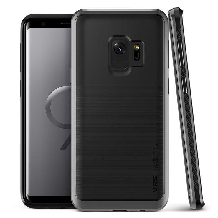 VRS Design Samsung Galaxy S9 High Pro Shield TPU PlusPC, Steel Silver