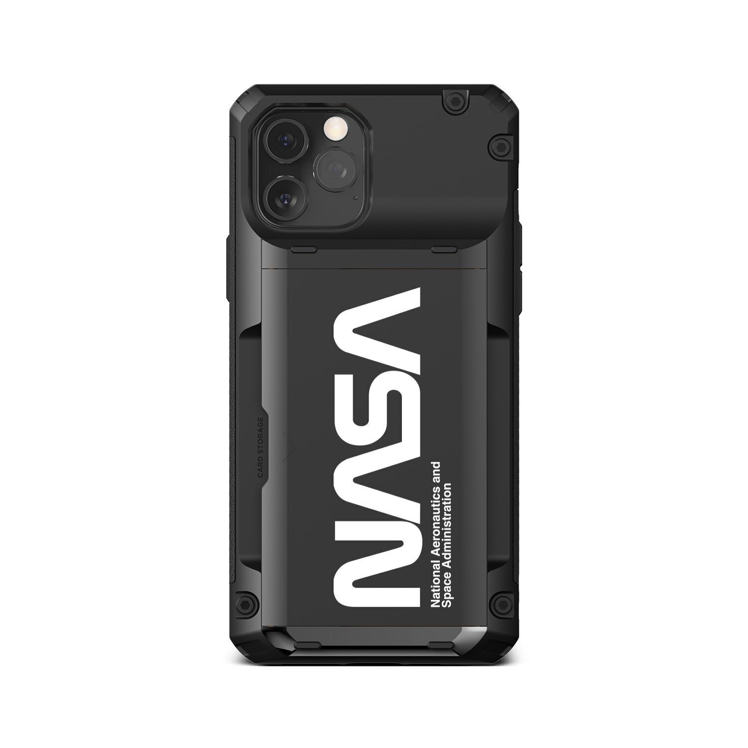 VRS Design iPhone 12 / iPhone 12 Pro Damda Glide Pro, Black/Nasa/Ultra Text