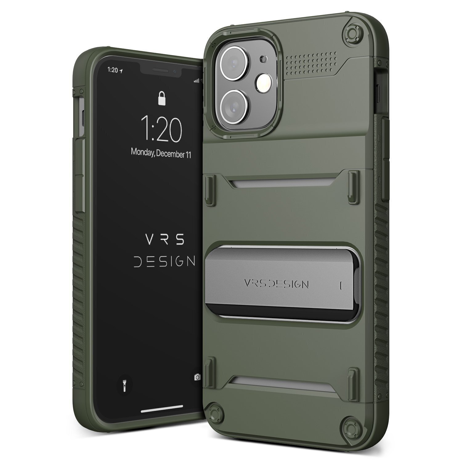 VRS Design iPhone 12 / iPhone 12 Pro Damda Glide Pro, Black/Nasa/Ultra Text