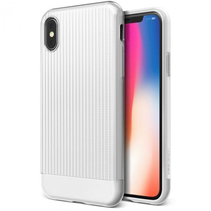 VRS Design iPhone X Shine Coat TPU+PC, White