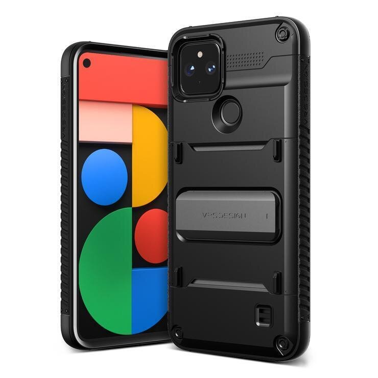 VRS Design Google Pixel QuickStand Case, Metal Black