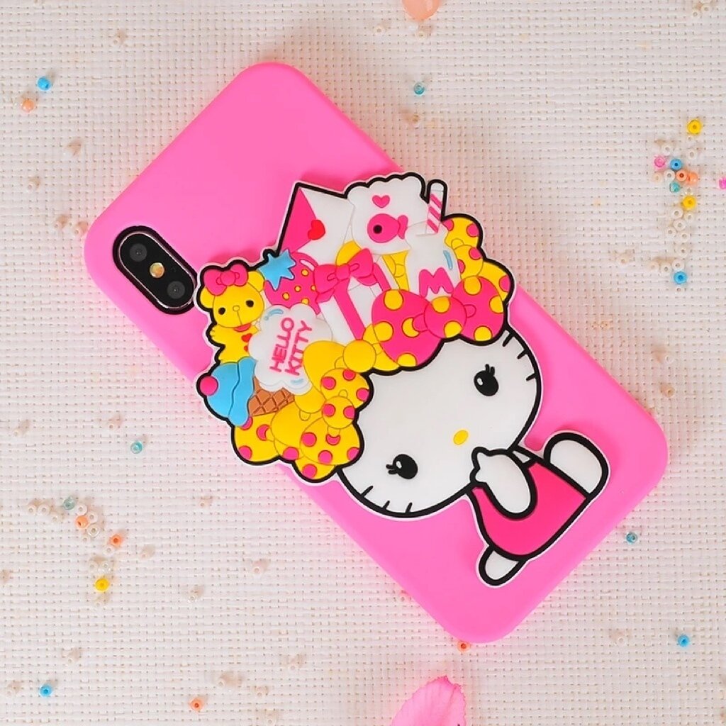 Sanrio Hello Kitty iPhone X Pudding, Kitty Pink