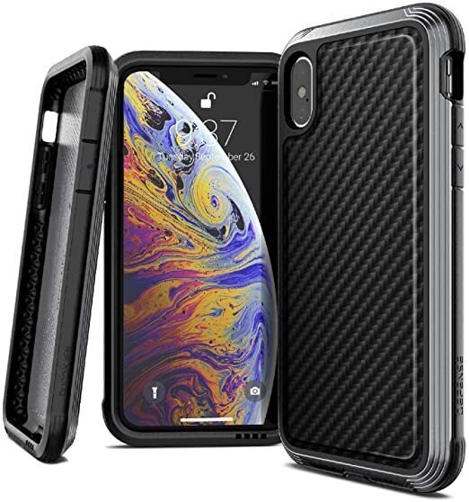 X-Doria iPhone X Defense Lux, Black Carbon Fiber