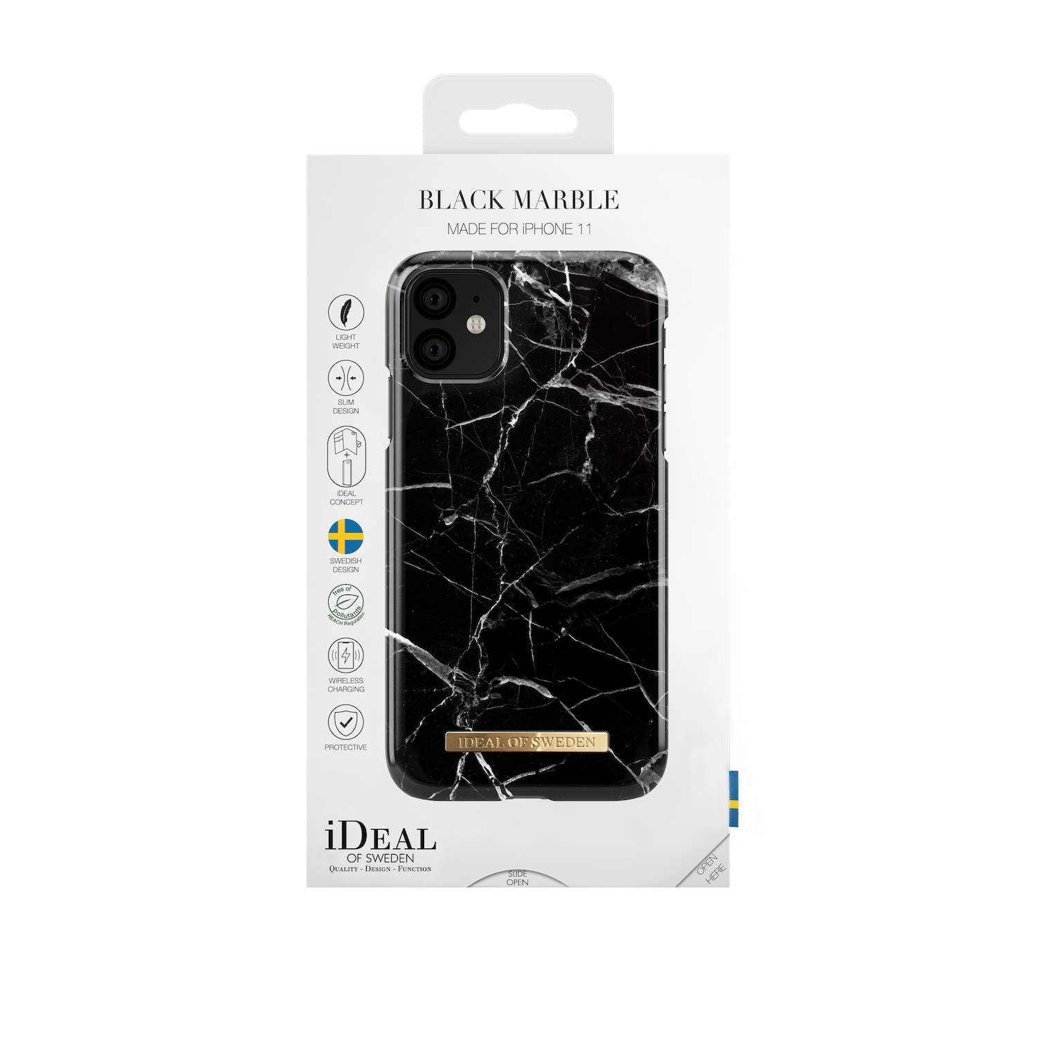 iDeal Of Sweden iPhone 11 Fashion Case 2019, Black Marble