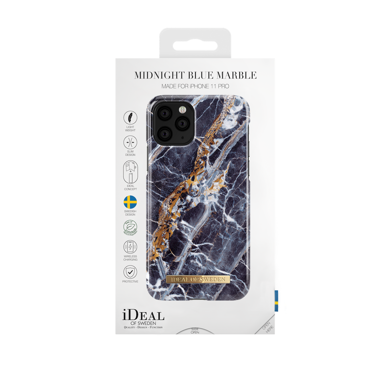 iDeal Of Sweden iPhone 11 Pro Fashion Case 2019, Midnight Blue Marble