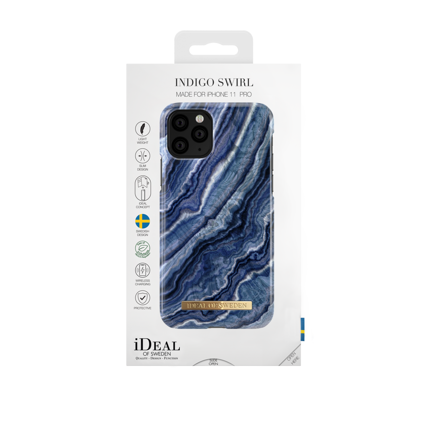 iDeal Of Sweden iPhone 11 Pro Fashion Case 2019, Indigo Swirl