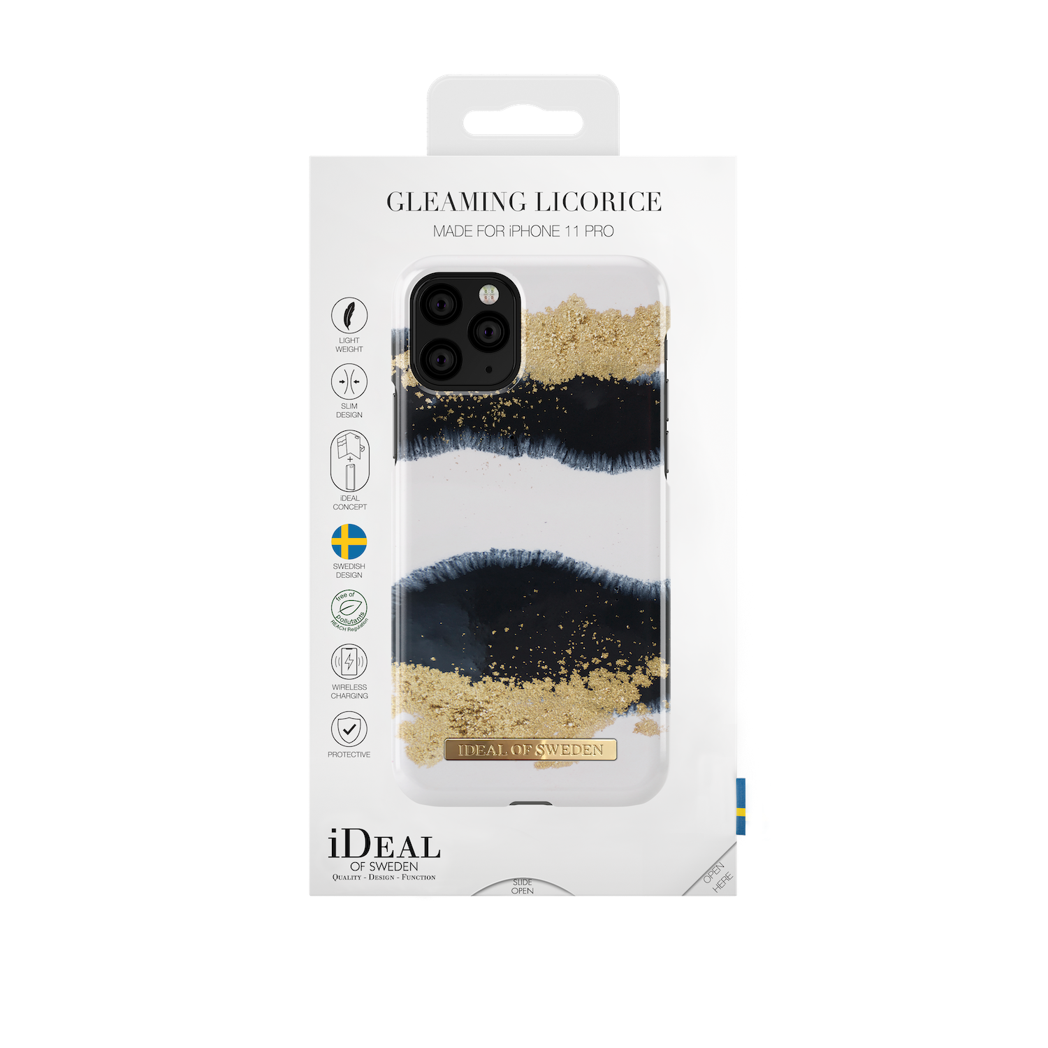 iDeal Of Sweden iPhone 11 Pro Fashion Case 2019, Gleaming Licorice
