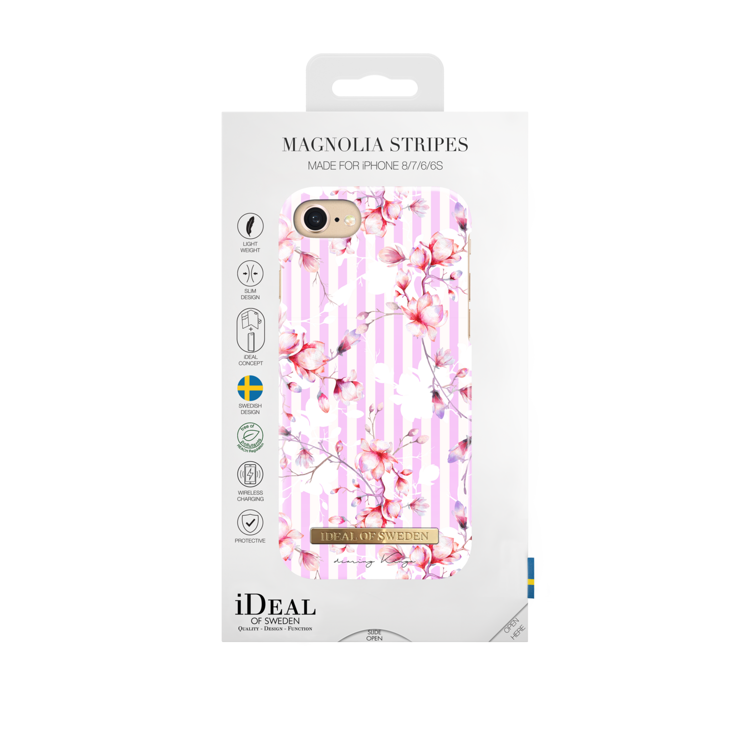 iDeal Of Sweden iPhone 8 Fashion Case Collaboration Dearing Kinga, Magnolia Stri