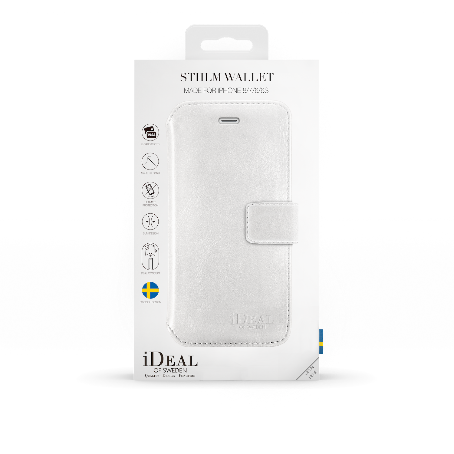 iDeal Of Sweden iPhone 8 STHLM Wallet, White