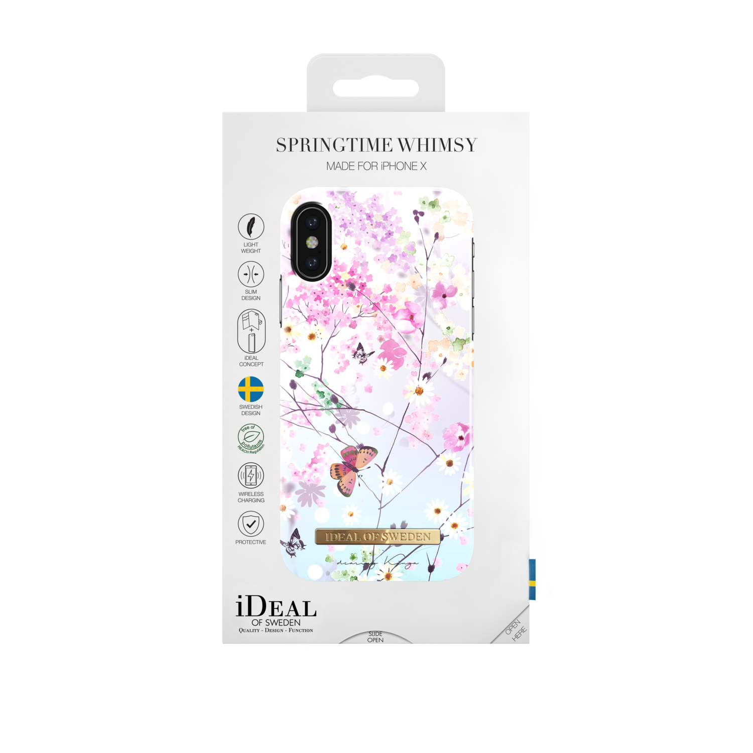 iDeal Of Sweden iPhone X Fashion Case Collaboration Dearing Kinga, Springtime Wh