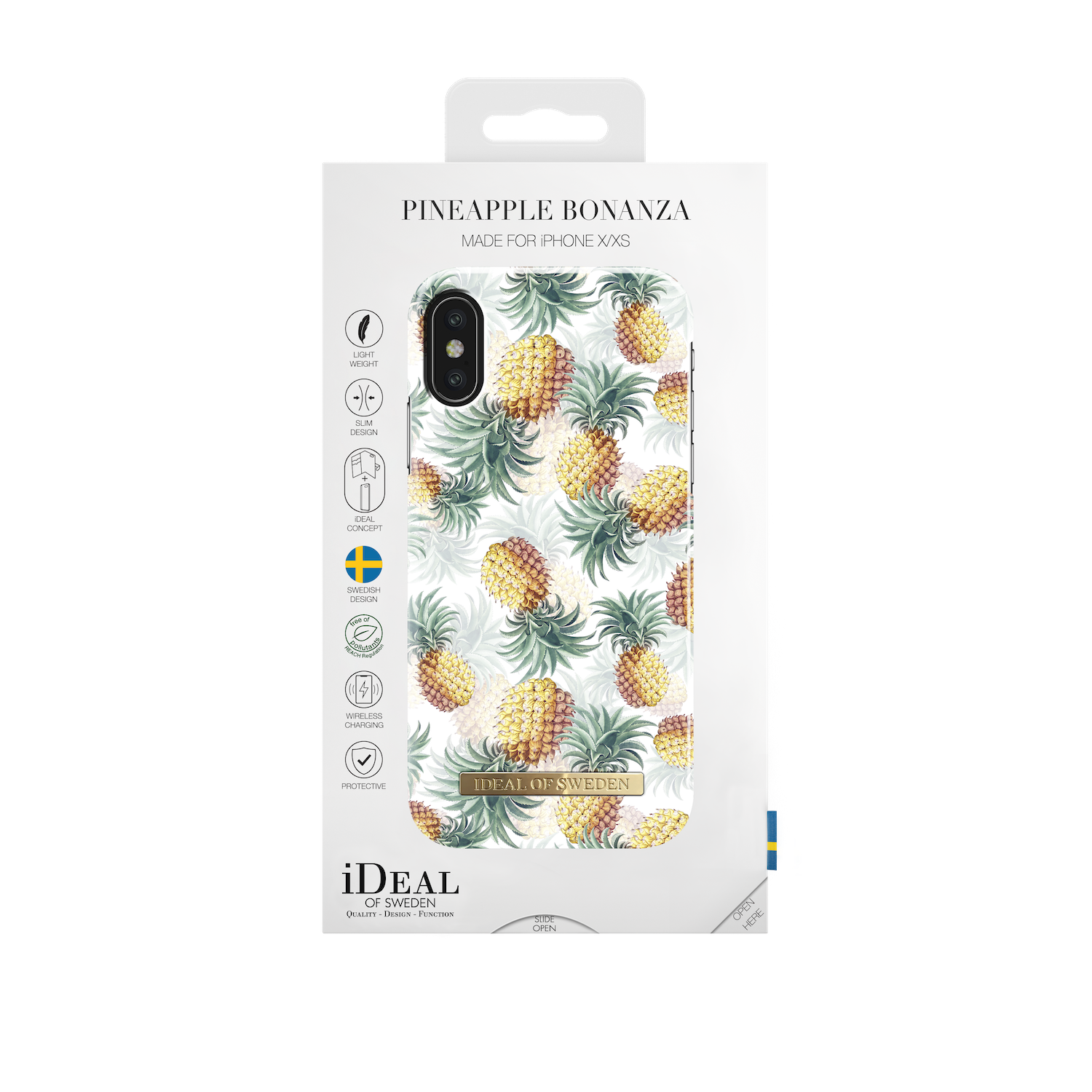 iDeal Of Sweden iPhone X Fashion Case Summer 2018, Pineapple Bonanza