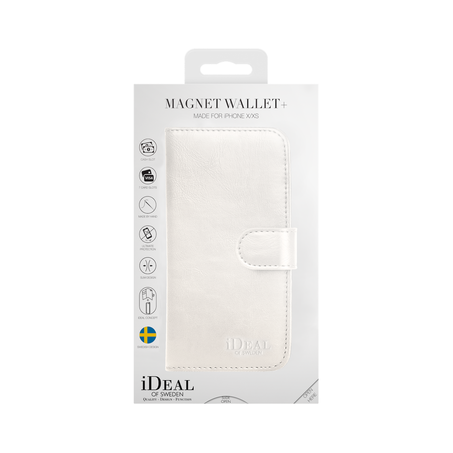 iDeal Of Sweden iPhone X Magnet Wallet+, White