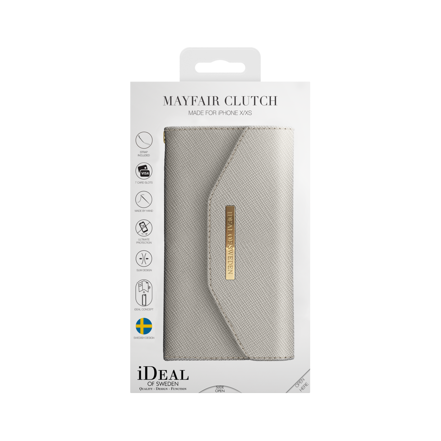iDeal Of Sweden iPhone X Mayfair Clutch, Light Grey