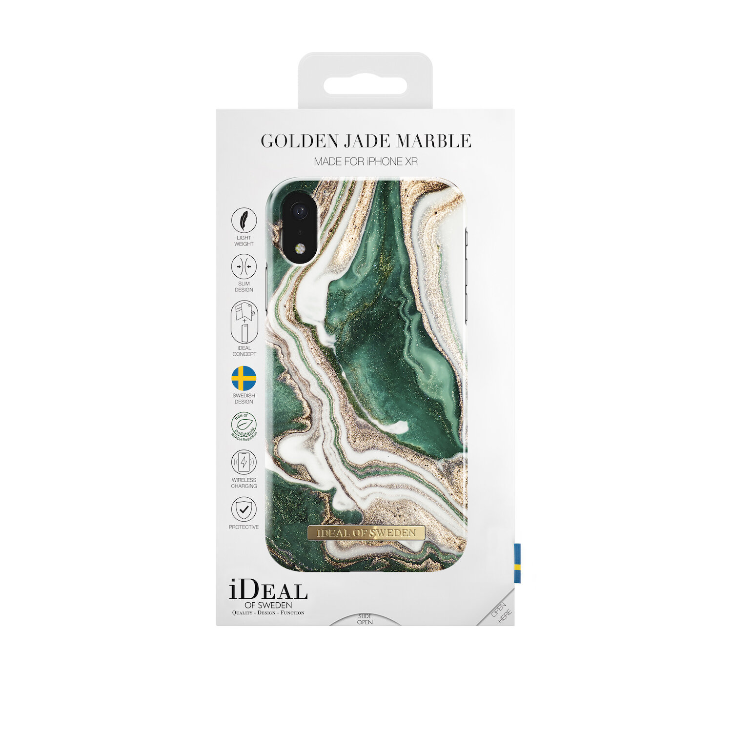 iDeal Of Sweden iPhone XR Fashion Case A/W 2018, Golden Jade Marble