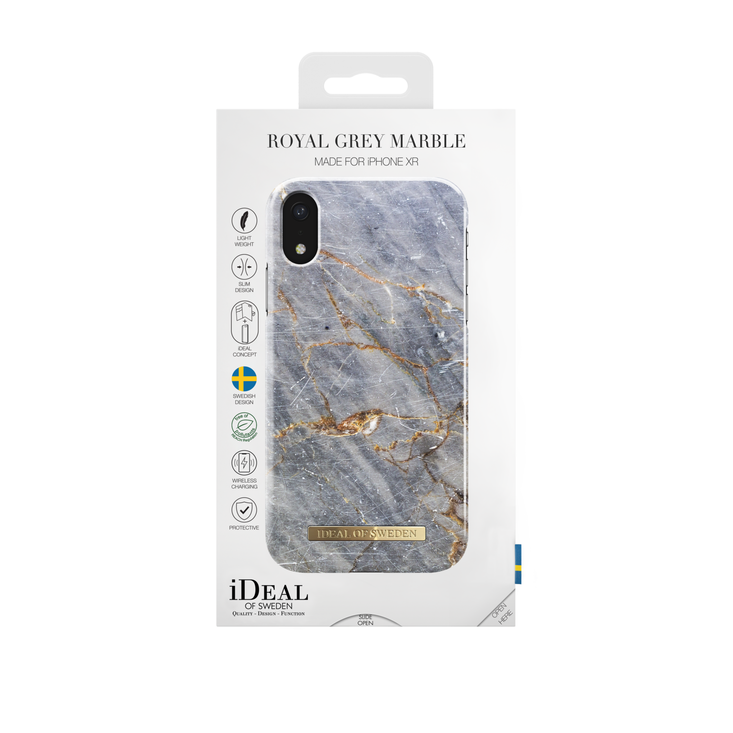 iDeal Of Sweden iPhone XR Fashion Case S/S 2017, Royal Grey Marble