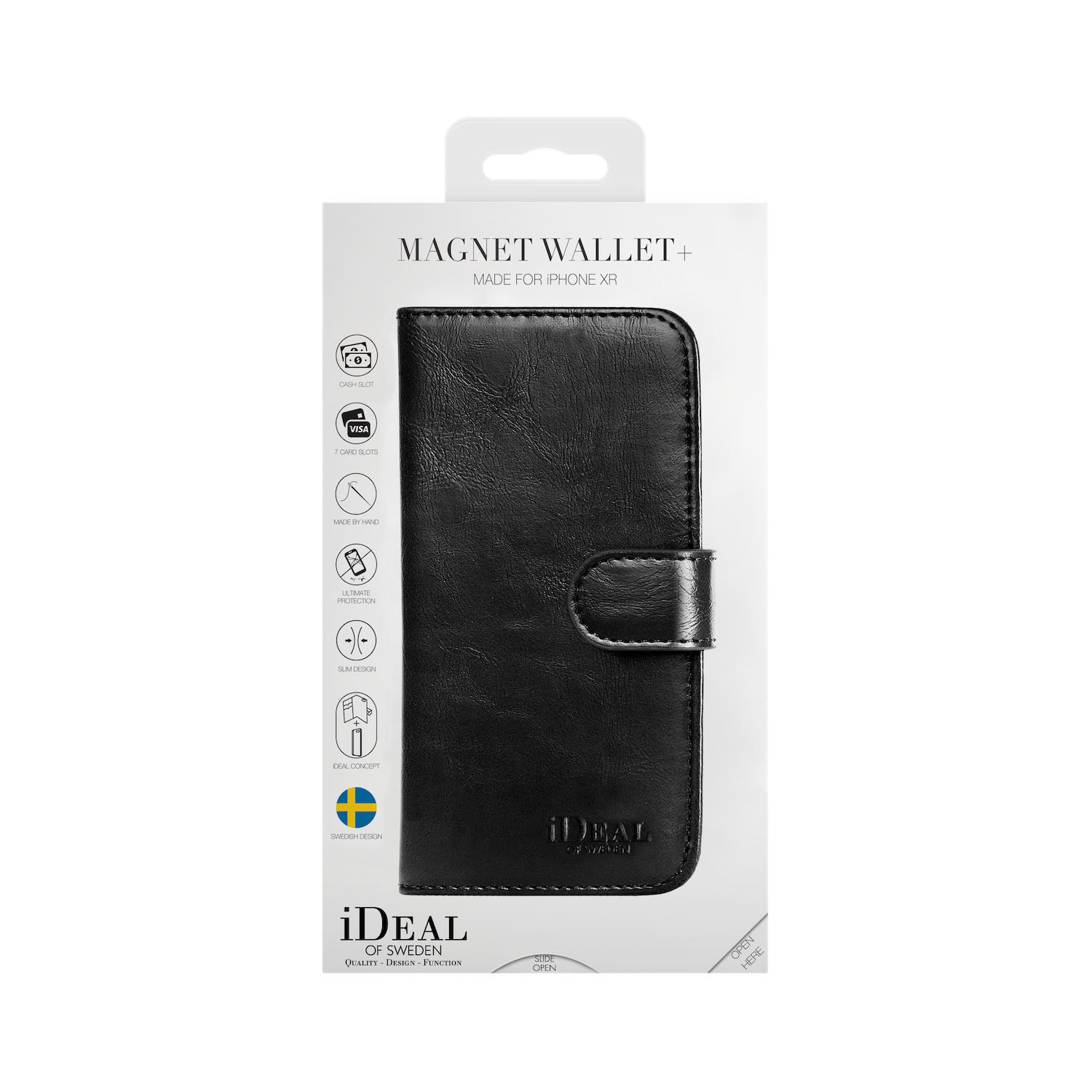 iDeal Of Sweden iPhone XR Magnet Wallet+, Black