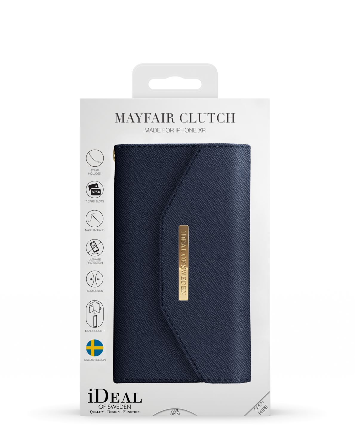 iDeal Of Sweden iPhone XR Mayfair Clutch, Navy