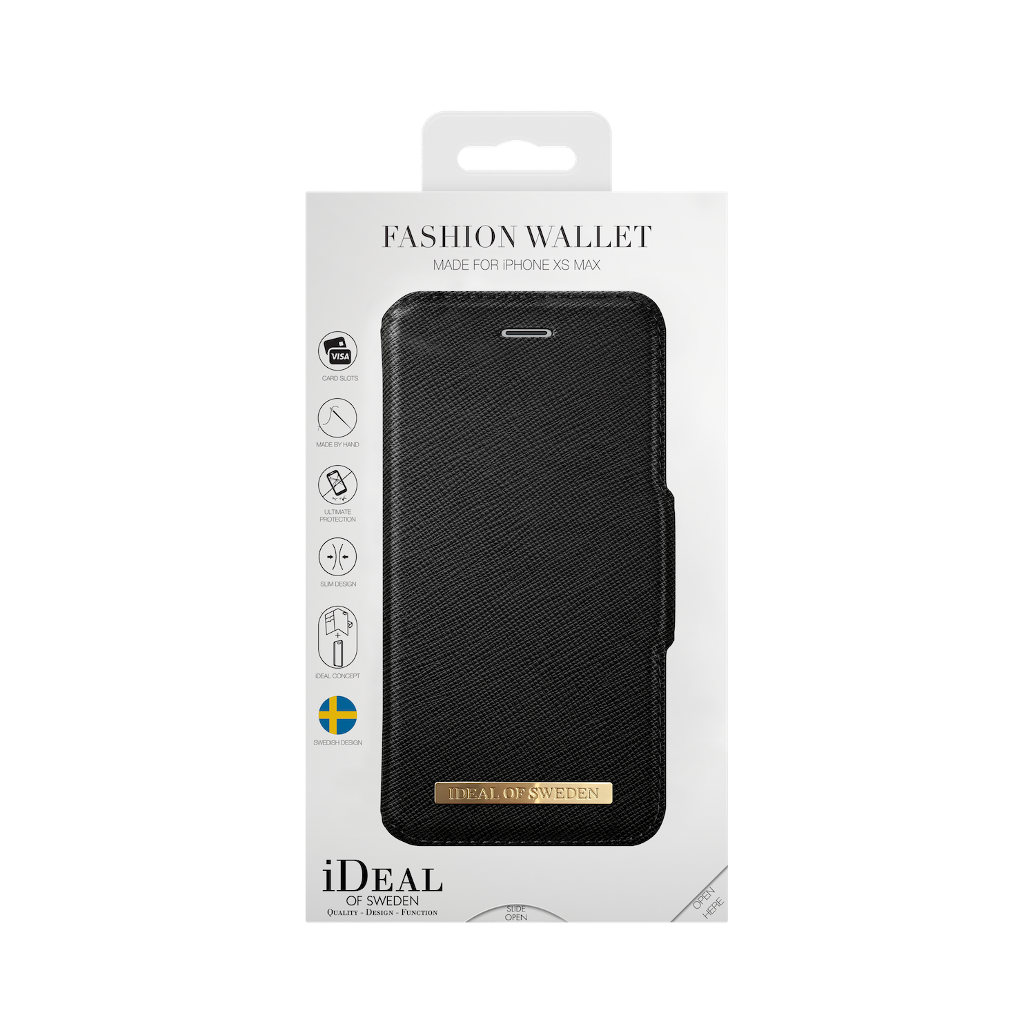 iDeal Of Sweden iPhone Xs Max Fashion Wallet, Black