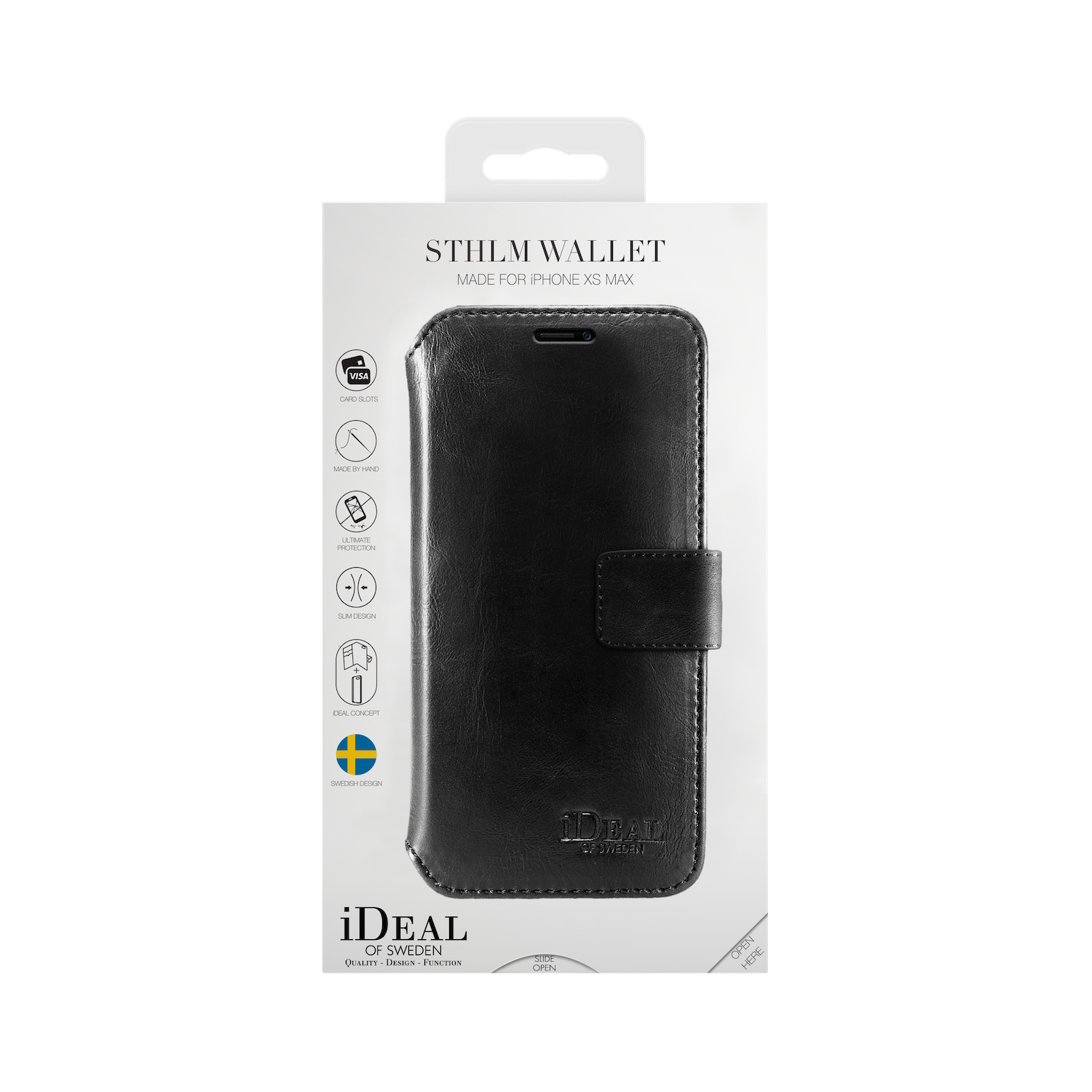 iDeal Of Sweden iPhone Xs Max STHLM Wallet, Black
