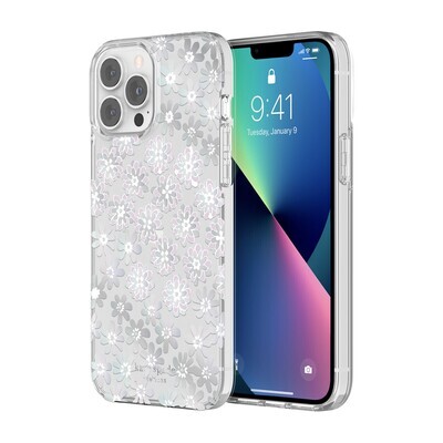 Kate Spade New York iPhone 13 Pro Max Protective Hardshell, Pacific Petals/Iride