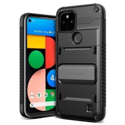 VRS Design Google Pixel 4a (5G) QuickStand Case, Metal Black