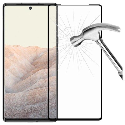 128604-Komass Google Pixel 6 Tempered Glass, Black (Screen
