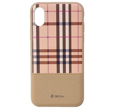Devia iPhone X Lattice Case, Brown