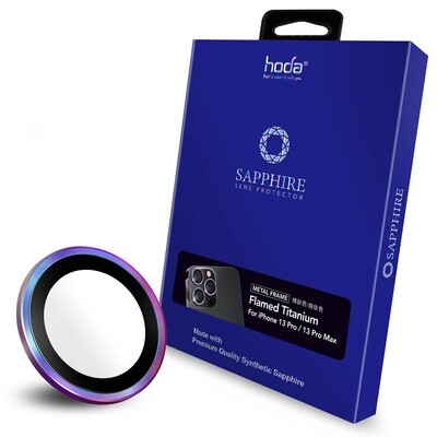 Hoda iPhone 13 Pro/13 Pro Max Sapphire Lens Protector, Flamed Titanium (3PCS)