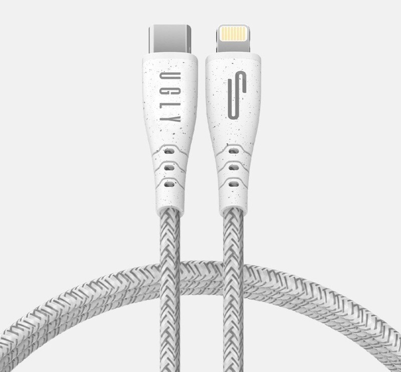 Ugly Rubber USB-C to Lightning Cable (1.2 Meter), White (MFI)