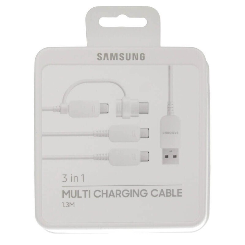 Samsung 3 in 1 Multi Charging Cable (1.3 Meter), White