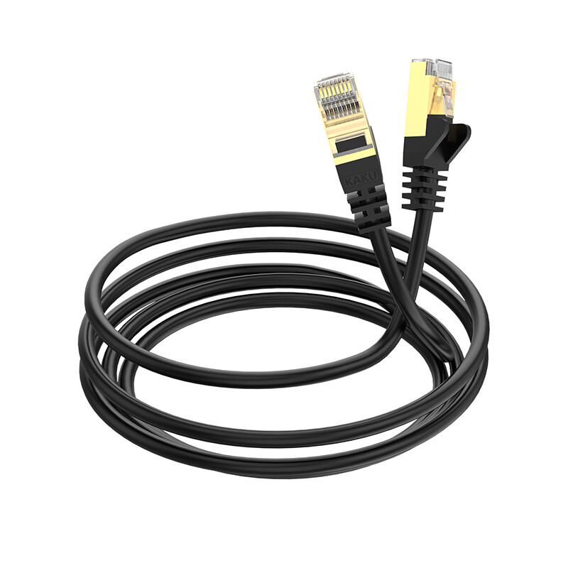Kaku Six Class Pure Copper Gigabit Ethernet Cable (3M), Black