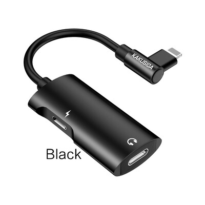 Kaku 4 In 1 Audio Converter (Lightning), Black