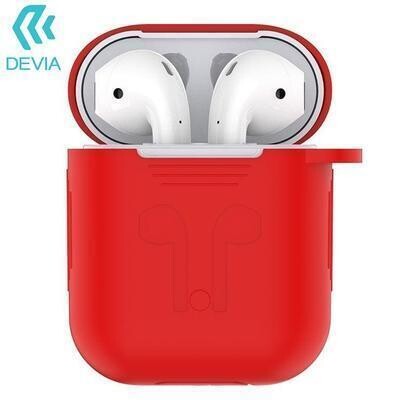 Devia AirPods 1/2 Naked Silicone Case Suit, Red