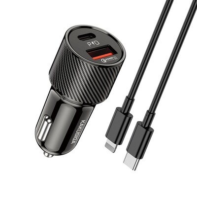 Kaku PD+QC3.0 Car Charger Set (Lightning To Type-C) KSC-678 Ruil