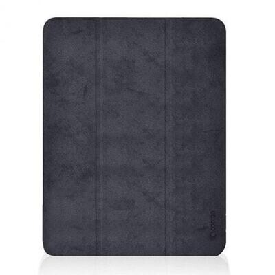 Comma iPad Pro 12.9&quot; (2021~2018) Leather Case with Apple Pencil Slot, Black