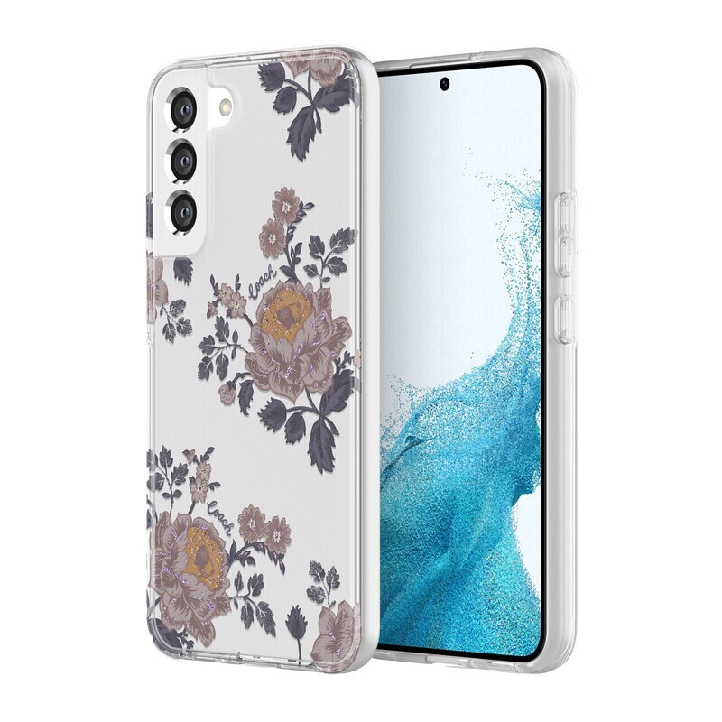 Coach Samsung Galaxy S22 Plus 5G Protective, Moody Floral/Purple/Multi/Clear/Gli