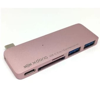 X-Doria USB-C 3.1 5-in-1 Connection Kit, Rose Gold